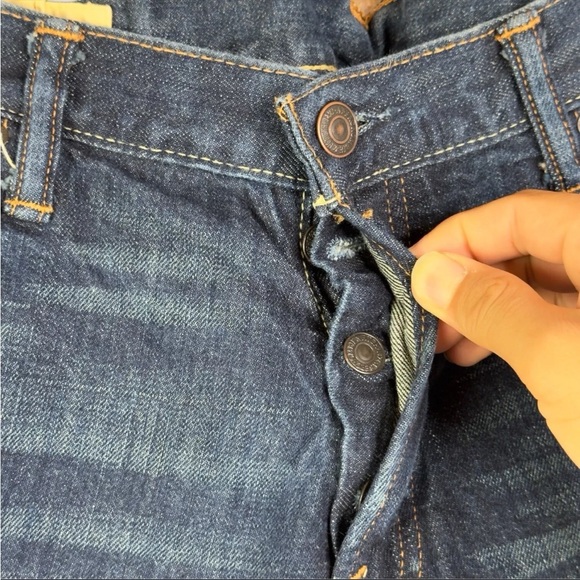 Abercrombie & Fitch 34x32 The A&F Boot Faded Denim Blue Jeans Button-Fly Bootcut - Picture 7 of 13